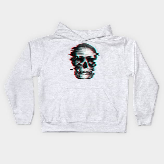 skull with colourful gradient Kids Hoodie by okarosa